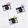 Kit de 3 appareils photo chevrons photobooth accessoires