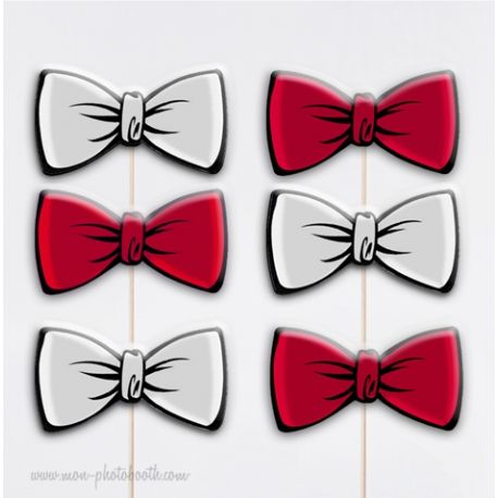 6 Noeuds Papillons Duo Chic Photobooth Accessoires