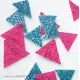 Confettis de Table Triangles Design Paillettes (80 pièces)