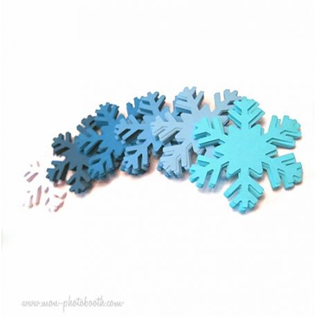 Confettis de Table Flocons de Neige Dégradé de Bleu (70 pièces)