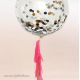 Maxi Ballon Bulle Scluptural Cristal et sa guirlande à franges 3