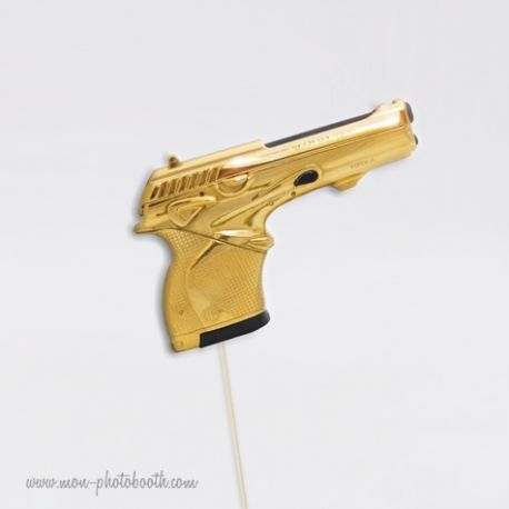 Pistolet Gold - Agent Secret- Photobooth Accessoire