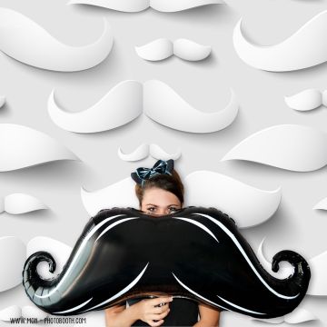 Decor Photobooth Photocall Movember Moustaches Design