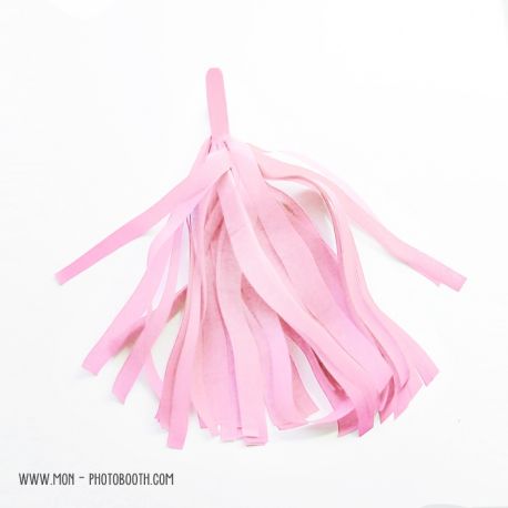 Pompon Franges Tassel- Rose Pâle- Papier Soie pour Guirlande DIY