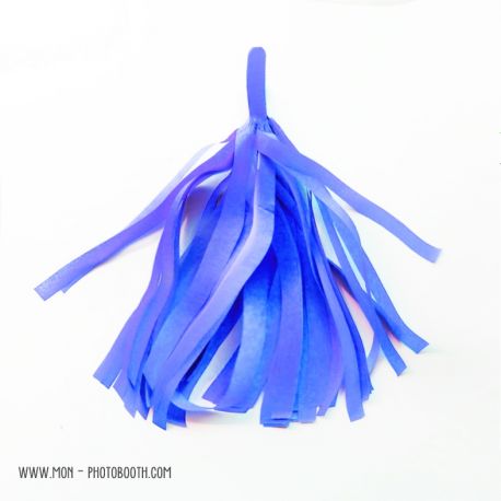 Pompon Franges Tassel - Bleu Vif - Papier Soie pour Guirlande DIY