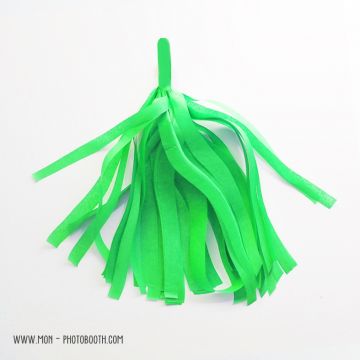 Pompon Franges Tassel - Vert Vif - Papier Soie pour Guirlande DIY