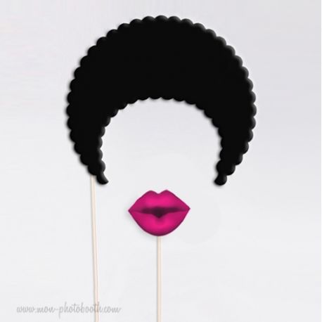 Afro Style Old School Lady Photobooth Accessoires