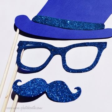 Moustaches Lunettes Haut de Forme Photobooth Accessoires