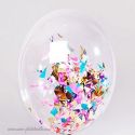 Ballon Transparent Cristal et Confettis 