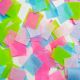 confettis papier de soie multicolore