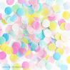 Confettis papier de soie multicolores pastels