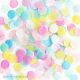 Confettis papier de soie multicolores pastels
