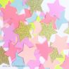 Confettis étoiles multicolores