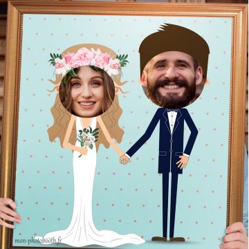 Cadre Photobooth Mariage- Couple de Mariés