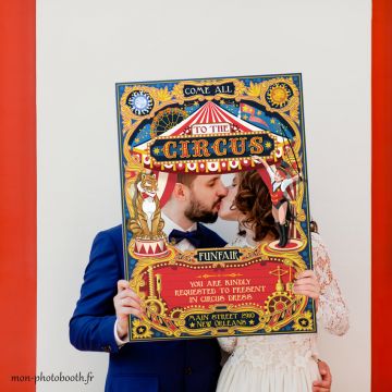  Cadre Photobooth Cirque pour mariage